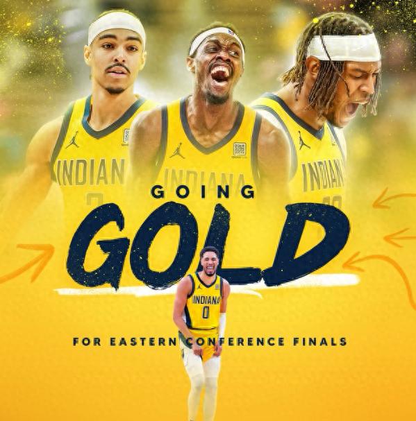 印第安纳步行者队_印第安纳步行者金色Statement Edition球衣_NBA季后赛球衣设计