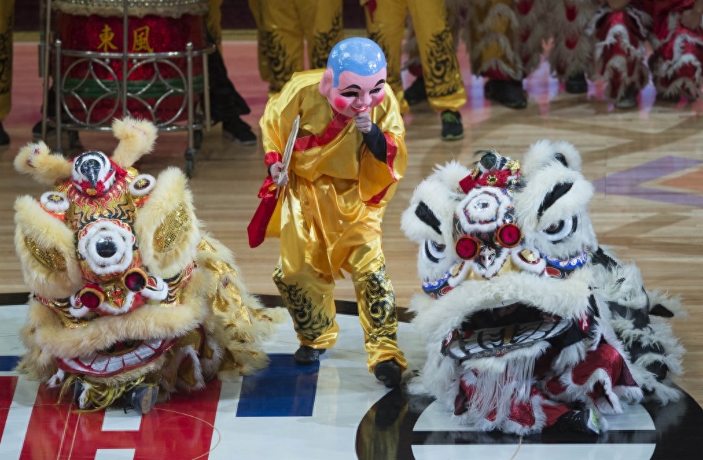 篮球——洛杉矶快船队主场庆祝中国农历新年