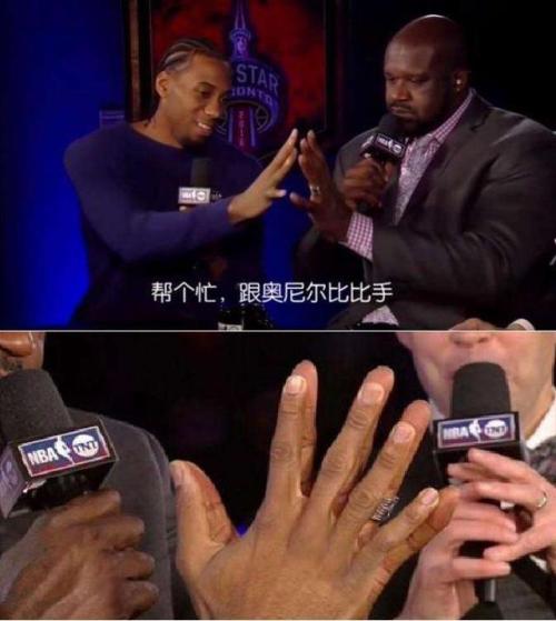 伦纳德手掌尺寸对比_科怀·伦纳德_伦纳德巨掌握矿泉水