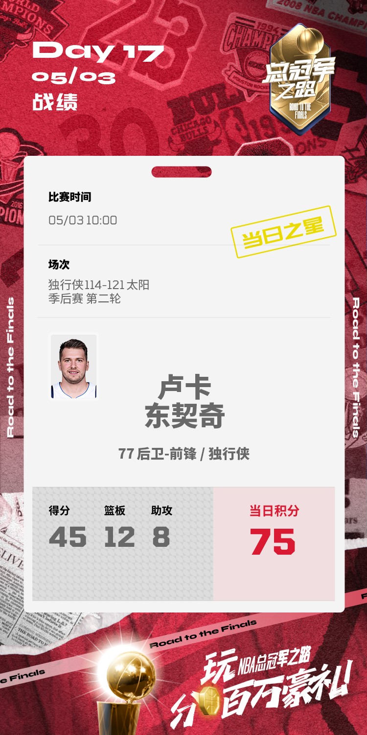东契奇45分12篮板8助攻季后赛表现_卢卡·东契奇_卢卡-东契奇NBA总冠军之路