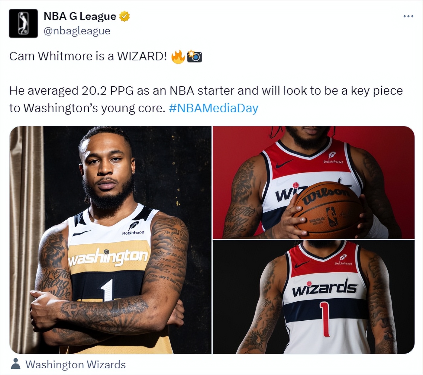 华盛顿奇才白魔先发情况_华盛顿奇才队_NBA白魔季前赛替补